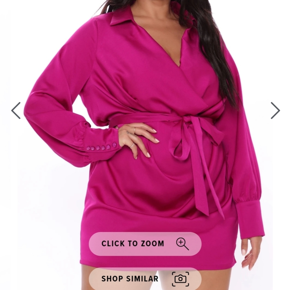Pink satin dress Size 1x